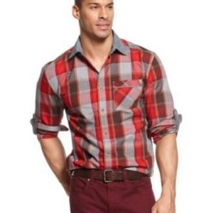 Sean John Long Sleeve Shirt, Transition Check 4XB